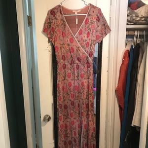 Floor length dress from Anthropologie.